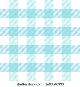 Easter Tartan plaid. Scottish pattern in blue and white cage. Scottish cage. Traditional Scottish checkered background. Seamless fabric texture. Vector illustration