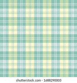 Easter Tartan plaid. Scottish pattern in yellow and green cage. Scottish cage. Traditional Scottish checkered background. Seamless fabric texture. Vector illustration