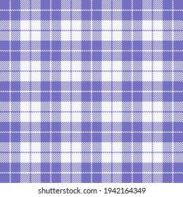 Tartán de Pascua. Patrón escocés en jaula violeta y blanca. Jaula escocesa. Fondo tradicional escocés a cuadros. Textura de tela sin fisuras. Ilustración del vector