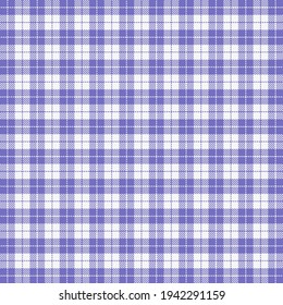 Ostern Tartan plaid. Schottisches Muster in violettem und weißem Käfig. Schottischer Käfig. Traditioneller schottischer, karierter Hintergrund. Nahtlose Textur. Vektorgrafik