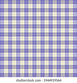 Easter Tartan plaid. Scottish pattern in violet and yellow cage. Scottish cage. Traditional Scottish checkered background. Seamless fabric texture. Vector illustration