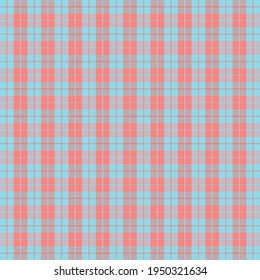 Easter Tartan plaid. Scottish pattern in red and blue cage. Scottish cage. Traditional Scottish checkered background. Seamless fabric texture. Vector illustration
