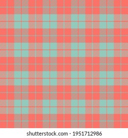 Ostern Tartan plaid. Schottisches Muster in grünem und rotem Käfig. Schottischer Käfig. Traditioneller schottischer, karierter Hintergrund. Nahtlose Textur. Vektorgrafik