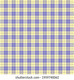 Easter Tartan plaid. Scottish pattern in violet and yellow cage. Scottish cage. Traditional Scottish checkered background. Seamless fabric texture. Vector illustration