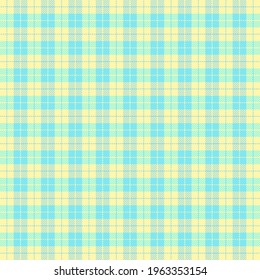 Easter Tartan plaid. Scottish pattern in blue and yellow cage. Scottish cage. Traditional Scottish checkered background. Seamless fabric texture. Vector illustration