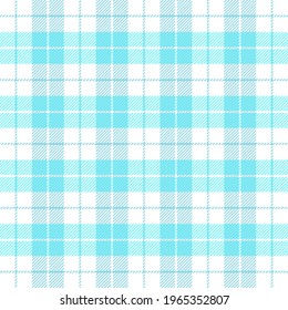 Easter Tartan plaid. Scottish pattern in blue and white cage. Scottish cage. Traditional Scottish checkered background. Seamless fabric texture. Vector illustration