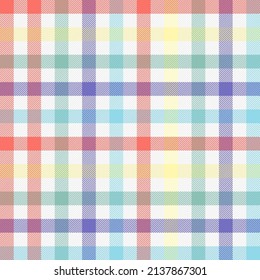 Tartán de Pascua. Patrón escocés en jaula colorida. Jaula escocesa. Fondo tradicional escocés a cuadros. Textura de tela sin fisuras. Ilustración del vector