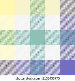 Ostern Tartan plaid. Schottisches Muster in buntem Käfig. Schottischer Käfig. Traditioneller schottischer, karierter Hintergrund. Nahtlose Textur. Vektorgrafik