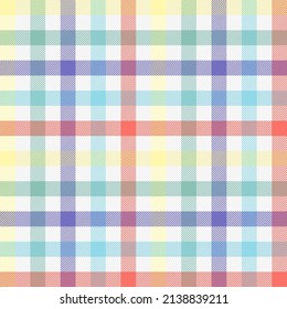 Easter Tartan plaid. Scottish pattern in colorful cage. Scottish cage. Traditional Scottish checkered background. Seamless fabric texture. Vector illustration