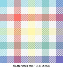 Easter Tartan plaid. Scottish pattern in colorful cage. Scottish cage. Traditional Scottish checkered background. Seamless fabric texture. Vector illustration