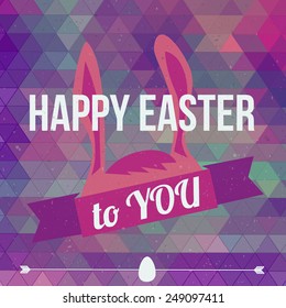 Easter template design, greeting card. Abstract retro shape EPS10