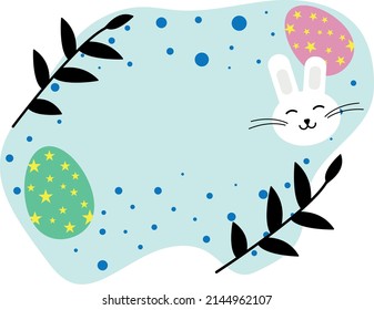 Easter template. Happy easter illustration