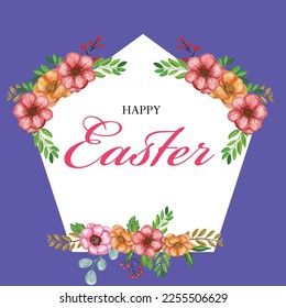 Easter template postcard Modern art minimalist style.