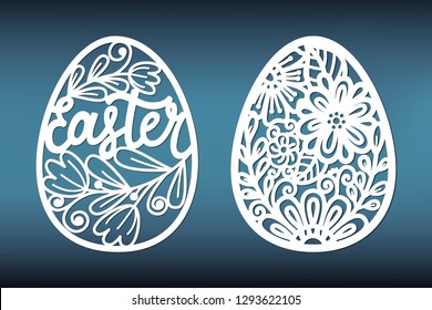 Easter templates for laser cutting. Openwork Easter eggs.