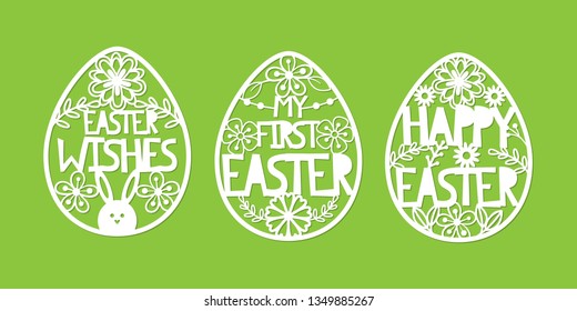 Easter templates for laser cutting. Openwork Easter eggs.