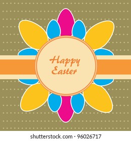 Easter theme. Background with dost and eggs.