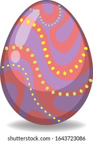 Easter theme with decorated egg in colorful patterns illustration