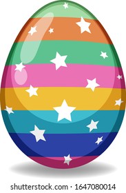 Easter theme with decorated egg in colorful patterns illustration