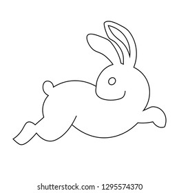 Easter themed vector rabbit illustration