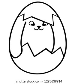 Easter themed vector rabbit illustration