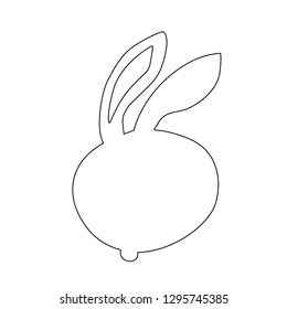Easter themed vector rabbit illustration