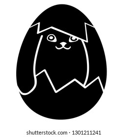 Easter themed vector rabbit illustration