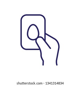 Easter Ticket Outline Vector Icon