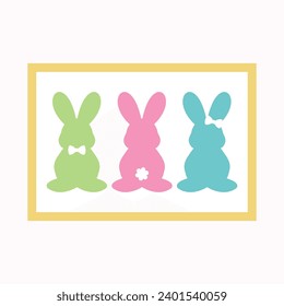 Easter Tiered Tray Illustration for Laser cut 