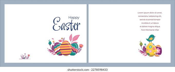 Easter time vector illustration. Easter background.