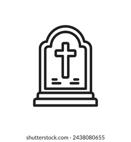 Easter Tombstone Icon Outline Vector Illustration