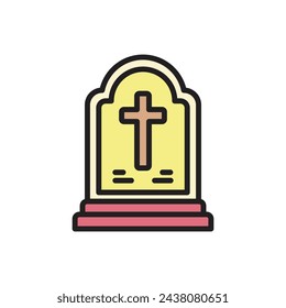 Easter Tombstone Icon Vector Illustration