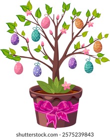 Easter tree indoor plant without background