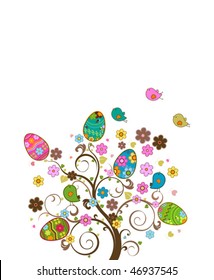 easter tree, vector
