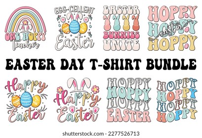 Easter T-shirt design Bundle, Bunny Easter T-Shirt set, Happy Easter T-Shirt bundle, Happy easter t-shirt design set