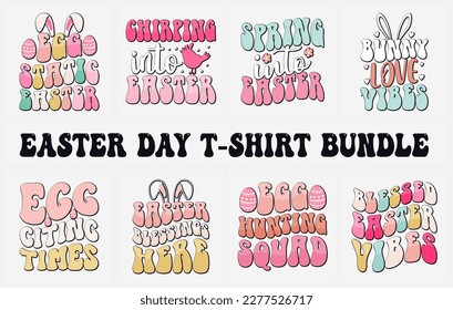 Easter T-shirt design Bundle, Bunny Easter T-Shirt set, Happy Easter T-Shirt bundle, Happy easter t-shirt design set