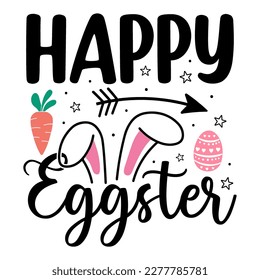 Easter T-shirt design Bundle, Bunny Easter T-Shirt set, easter t-shirt vector, Happy Easter day element, bunny t-shirt vector