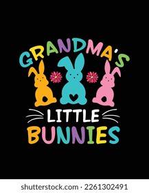 Easter T-shirt Design Grandma's Little Bunnies