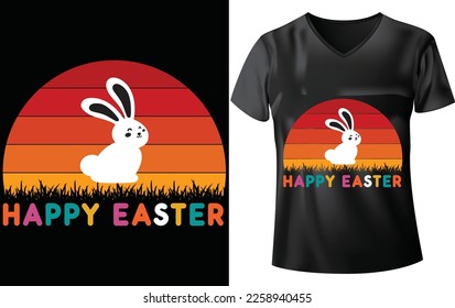 EASTER T-SHIRT DESIGN, HAPPY EASTER VECTOR