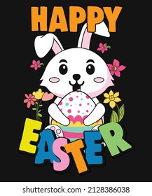 Easter t-shirt design and print template. High quality file and easy to editable.