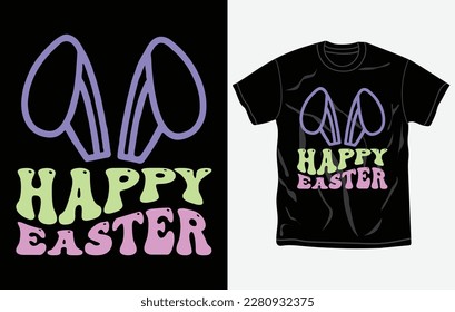 Easter T-shirt design, easter svg, bunny tshirt, Happy easter sunday, typography, funny quotes, poster, men women gift, Fully editable and printable vector template.