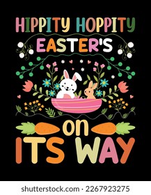 Easter t-shirt design, easter design vector file for holiday greeting cards, invitations, banner, mug and t-shirt.