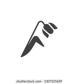Easter tulip vector icon. filled flat sign for mobile concept and web design. Tulip flower simple solid icon. Symbol, logo illustration. Pixel perfect vector graphics