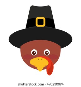 Easter turkey with hat vector illustration design vector illustration design