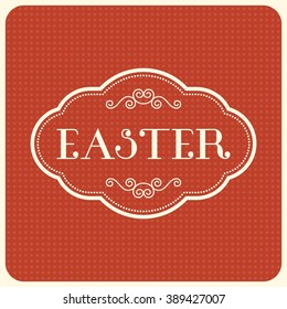 easter type font with vintage frame