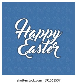 Easter typogprahy on pattern background