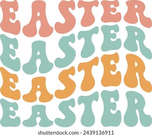 Easter typography clip art design on plain white transparent isolated background for card, shirt, hoodie, sweatshirt, apparel, tag, mug, icon, poster or badge