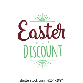 Easter. typography design. Hand drawn text. Vector illustration, usable for greeting cards, banners and sales 