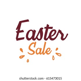 Easter. typography design. Hand drawn text. Vector illustration, usable for greeting cards, banners and sales. 