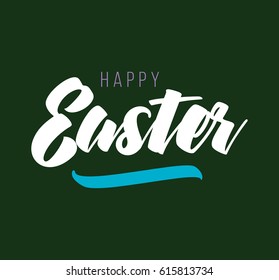 Easter. Typography design. Hand drawn text. Vector illustration, usable for greeting cards, banners, sales