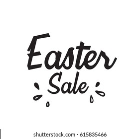 Easter. Typography design. Hand drawn text. Vector illustration, usable for greeting cards, banners, sales